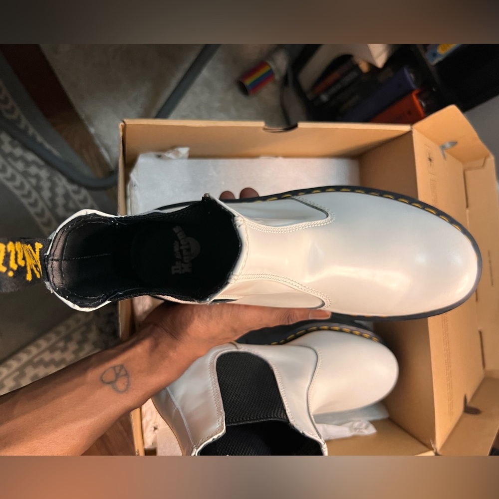 Dr.Martens Leather Platform Chelsea Boots - Picture 10 of 12